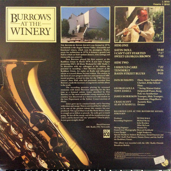 Don Burrows : Burrows At The Winery (LP, Album)