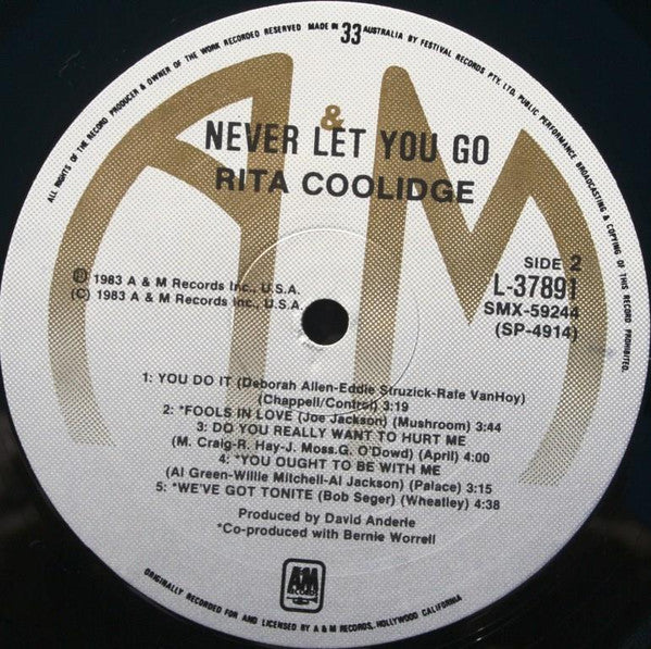 Rita Coolidge : Never Let You Go (LP, Album)