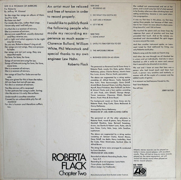 Roberta Flack : Chapter Two (LP, Album)