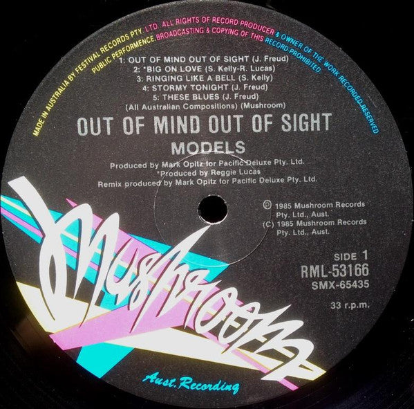 Models (2) : Out Of Mind Out Of Sight (LP, Album)