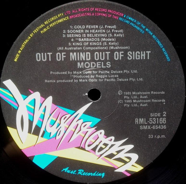 Models (2) : Out Of Mind Out Of Sight (LP, Album)