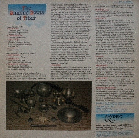 Alain Presencer : The Singing Bowls Of Tibet (LP, Album, Ora)