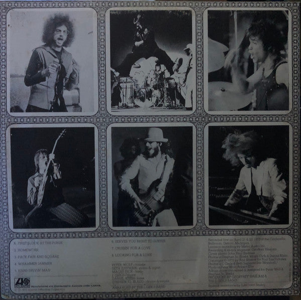 The J. Geils Band : "Live" Full House (LP, Album)
