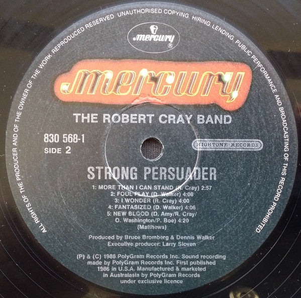 Robert Cray : Strong Persuader (LP, Album)