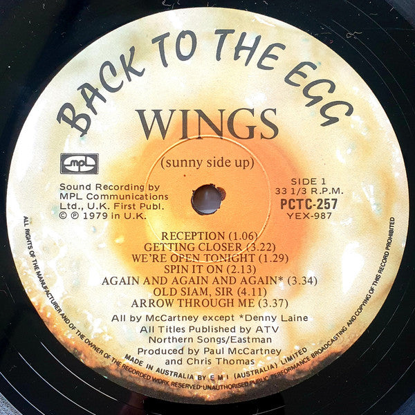 Wings (2) : Back To The Egg (LP, Album)