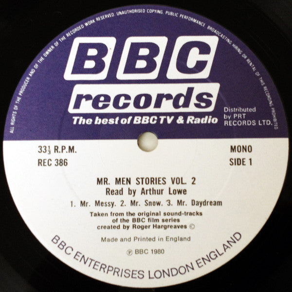 Arthur Lowe : Mr. Men Stories Vol. 2 (LP, Mono)