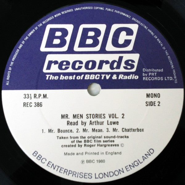 Arthur Lowe : Mr. Men Stories Vol. 2 (LP, Mono)