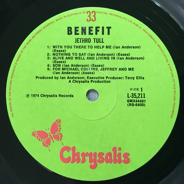 Jethro Tull : Benefit (LP, Album, RE, Gre)