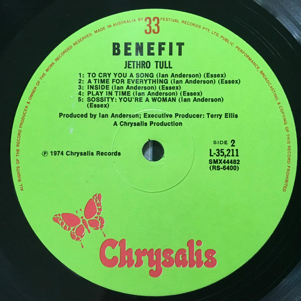 Jethro Tull : Benefit (LP, Album, RE, Gre)