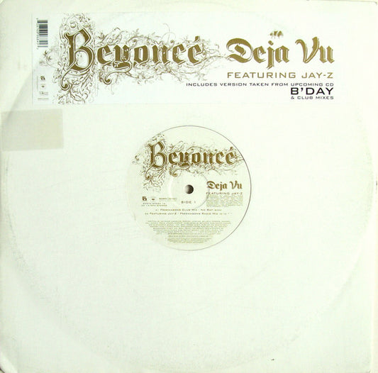 Beyoncé Featuring Jay-Z : Déjà Vu (12", Single)