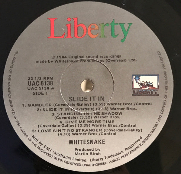 Whitesnake : Slide It In (LP, Album)