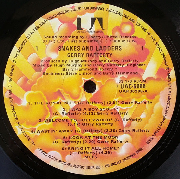 Gerry Rafferty : Snakes And Ladders (LP, Album)