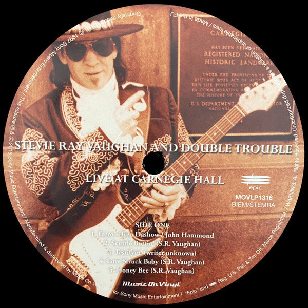 Stevie Ray Vaughan & Double Trouble : Live At Carnegie Hall (2xLP, Album, RE)