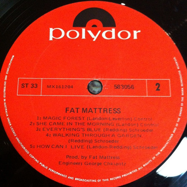 Fat Mattress : Fat Mattress (LP, Album)