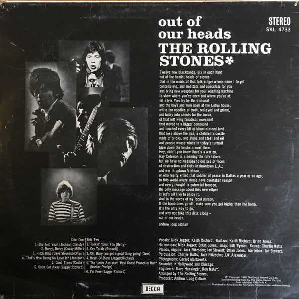 The Rolling Stones : Out Of Our Heads (LP, Album, RE)