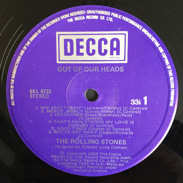The Rolling Stones : Out Of Our Heads (LP, Album, RE)