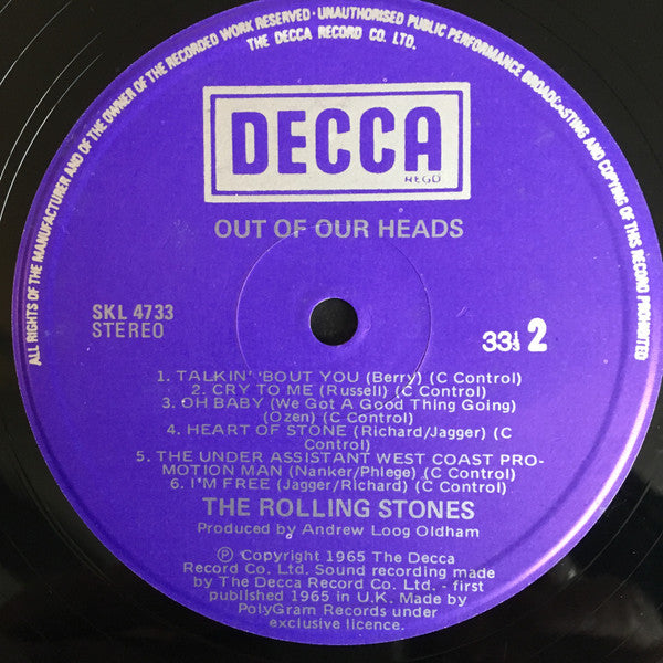 The Rolling Stones : Out Of Our Heads (LP, Album, RE)