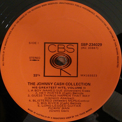 Johnny Cash : The Johnny Cash Collection • His Greatest Hits, Volume II (LP, Comp)