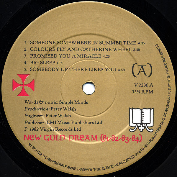 Simple Minds : New Gold Dream (81-82-83-84) (LP, Album, CBS)