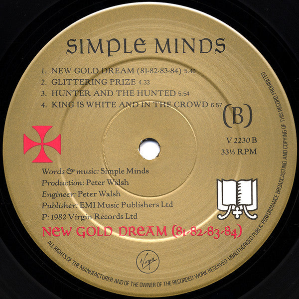 Simple Minds : New Gold Dream (81-82-83-84) (LP, Album, CBS)