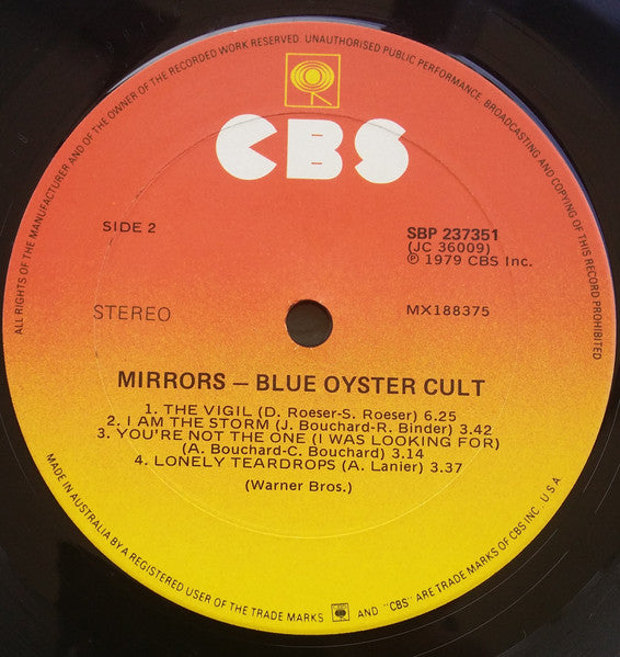 Blue Öyster Cult : Mirrors (LP, Album)