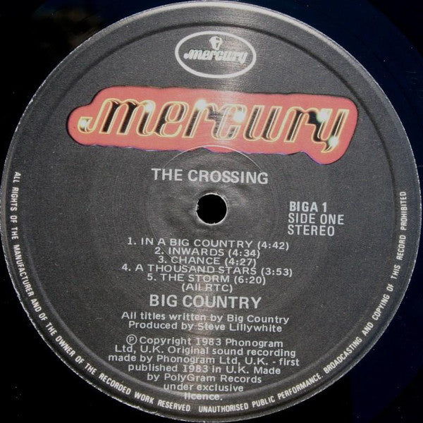 Big Country : The Crossing (LP, Album, Gre)