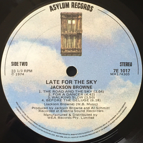 Jackson Browne : Late For The Sky (LP, Album)