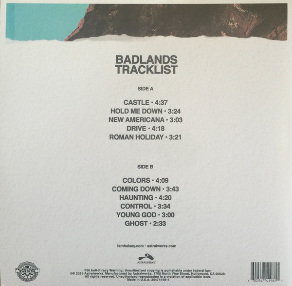 Halsey : Badlands (LP, Album, Pin)