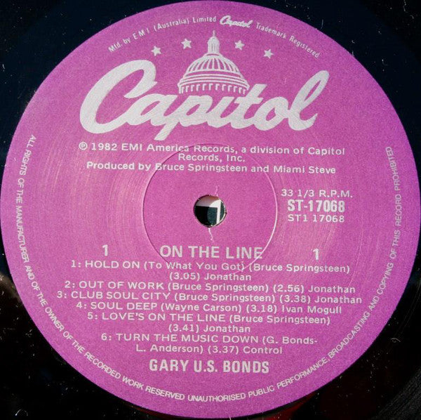 Gary U.S. Bonds : On The Line (LP, Album)
