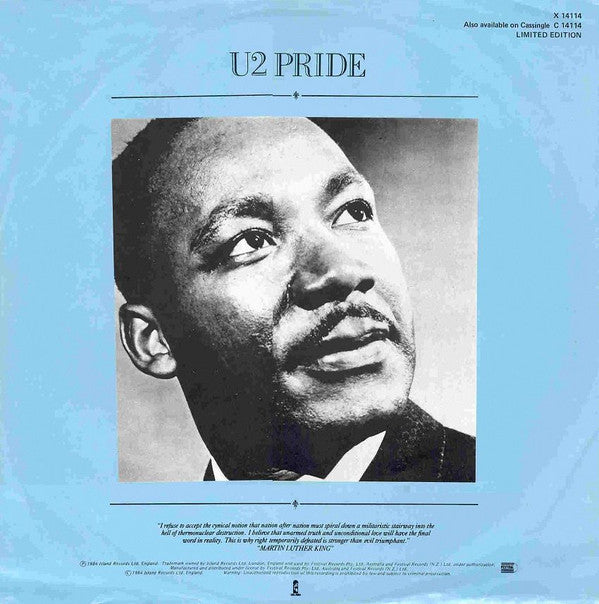 U2 : Pride (In The Name Of Love) (12", Single, Ltd)