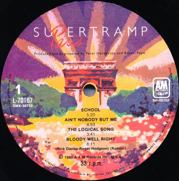 Supertramp : Paris (2xLP, Album)