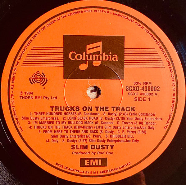 Slim Dusty : Trucks On The Track (LP, Album)
