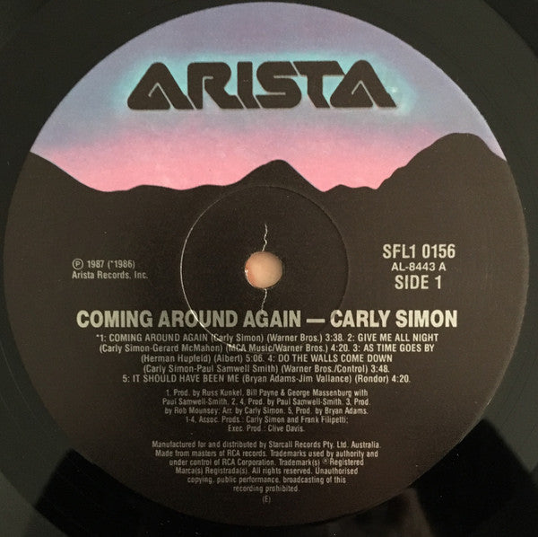 Carly Simon : Coming Around Again (LP, Album)
