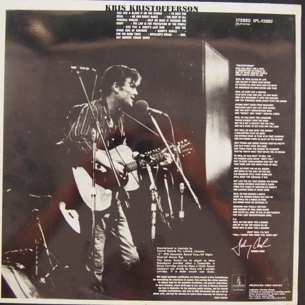 Kris Kristofferson : Kristofferson (LP, Album)