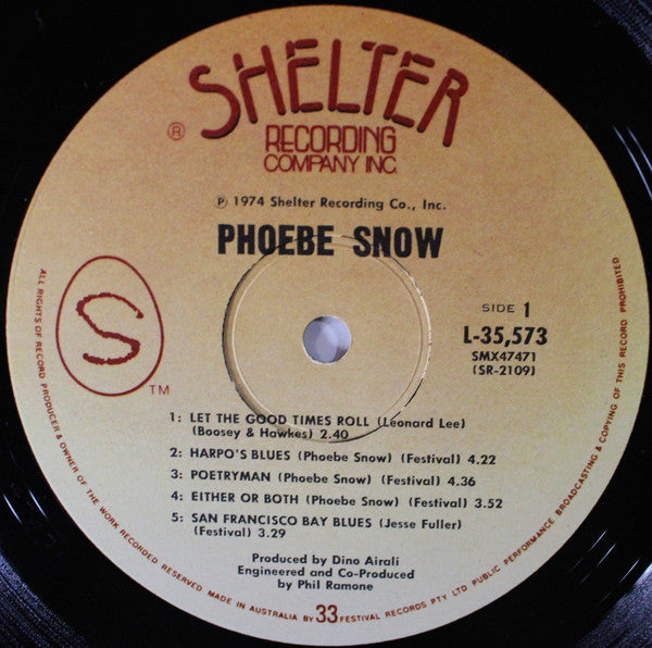 Phoebe Snow : Phoebe Snow (LP, Album)