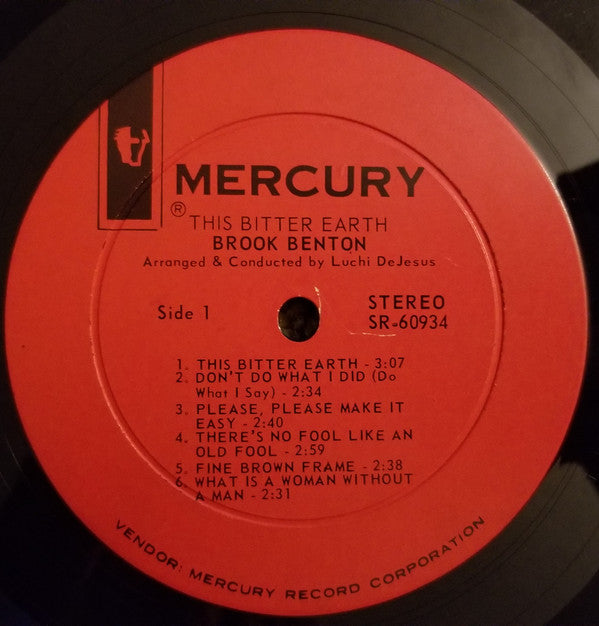 Brook Benton : This Bitter Earth (LP)