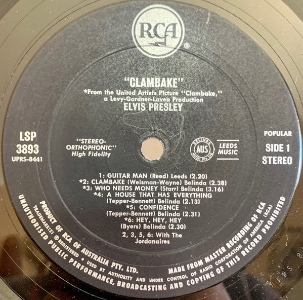 Elvis* : Clambake (LP, Album)