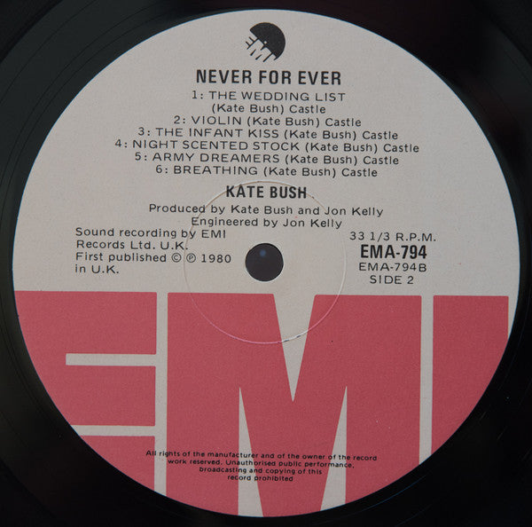Kate Bush : Never For Ever (LP, Album, Gat)