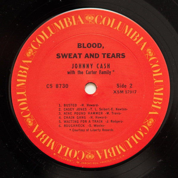 Johnny Cash : Blood, Sweat And Tears (LP, Album, RE)