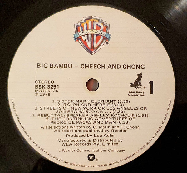 Cheech & Chong : Big Bambú (LP, Album, RE, Gat)
