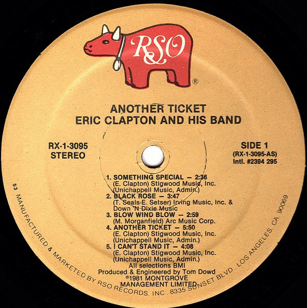 Eric Clapton : Another Ticket (LP, Album, 53 )