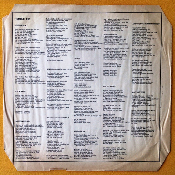 Humble Pie : As Safe As Yesterday Is (LP, Album)