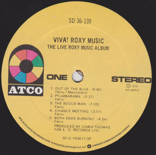 Roxy Music : Viva! Roxy Music - The Live Roxy Music Album (LP, Album, Gat)