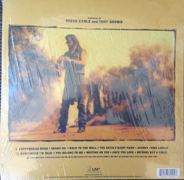 Steve Earle : Copperhead Road (LP, Album, RE)