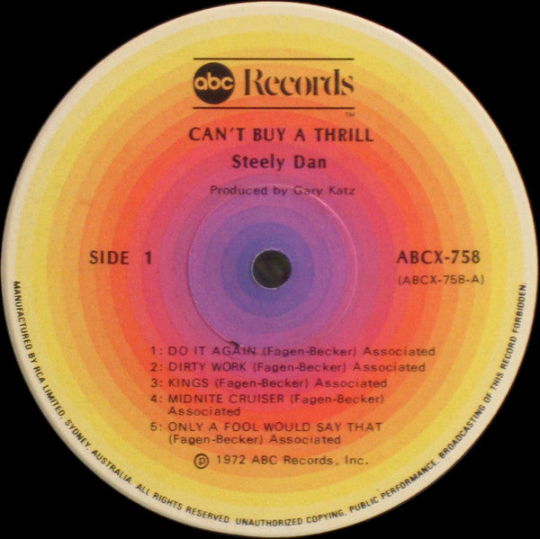 Steely Dan : Can't Buy A Thrill (LP, Album, RE)