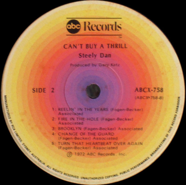 Steely Dan : Can't Buy A Thrill (LP, Album, RE)