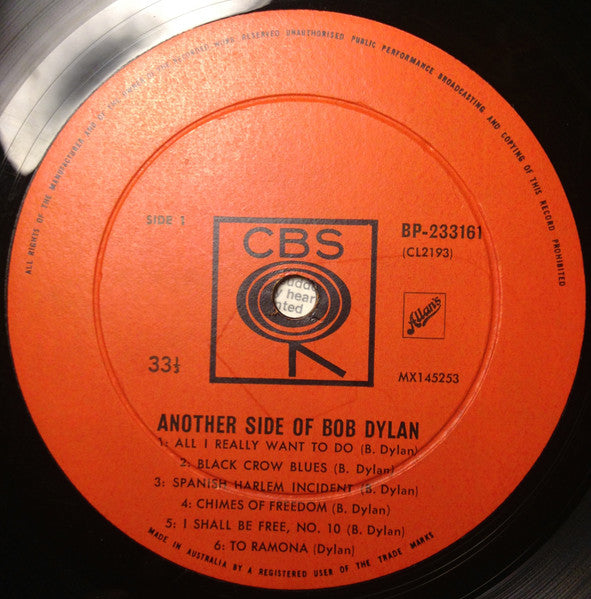 Bob Dylan : Another Side Of Bob Dylan (LP, Album, Mono)