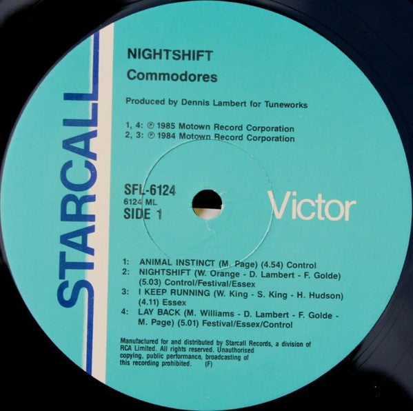 Commodores : Nightshift (LP, Album)