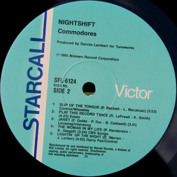 Commodores : Nightshift (LP, Album)