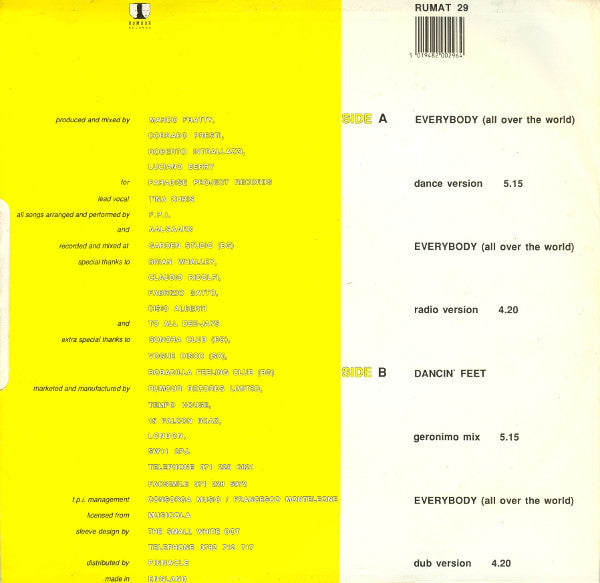 FPI Project : Everybody (All Over The World) (12")